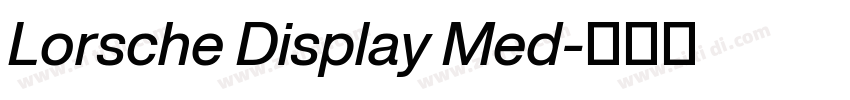 Lorsche Display Med字体转换